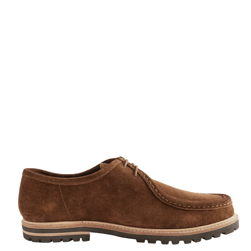 Classic Suede Leather Derby Brown Shoe For Men