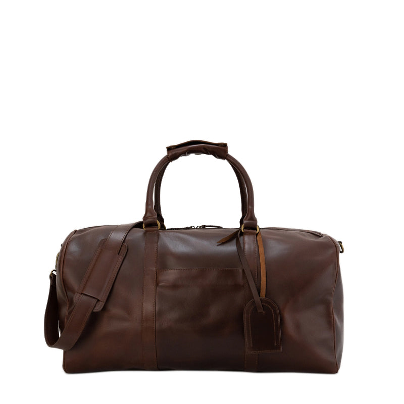 Darrio Brown Leather Duffle Bag