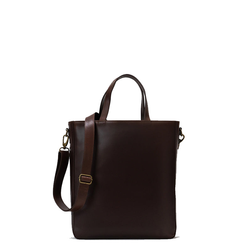 The Poet Leather Tote Brown Bag