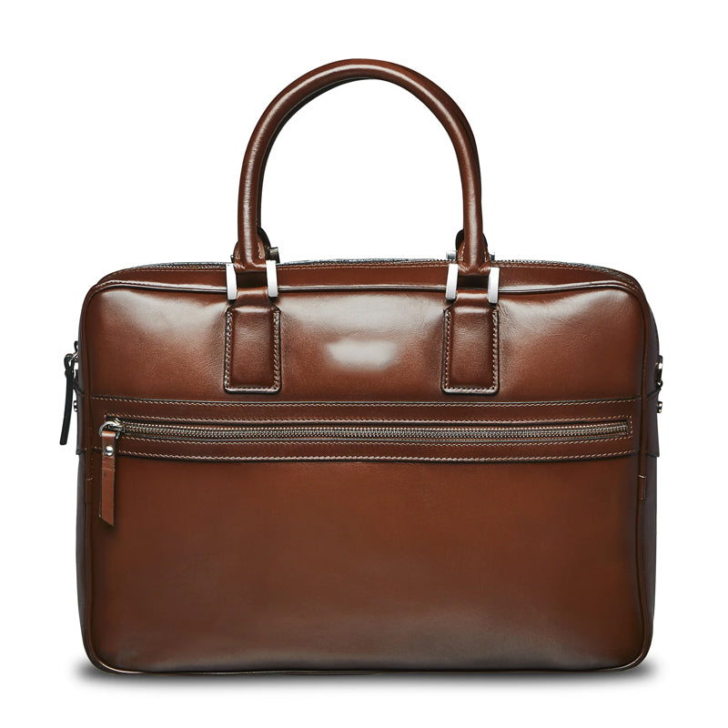 Men’s Premium Leather Brown Luxe Briefcase