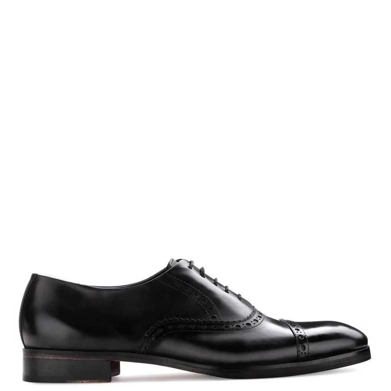 Polished Shiny Leather Black CapToe Oxford Shoe