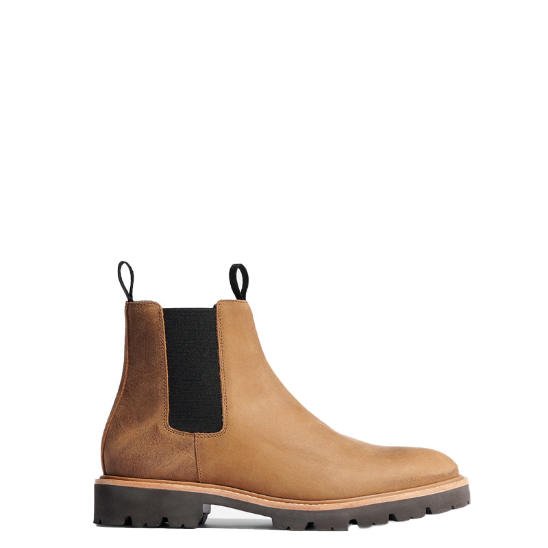 Premium Suede Mid-Top Leather Chelsea Black Boot