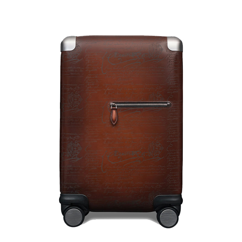 Luxury Eel Leather Green Trolley Case