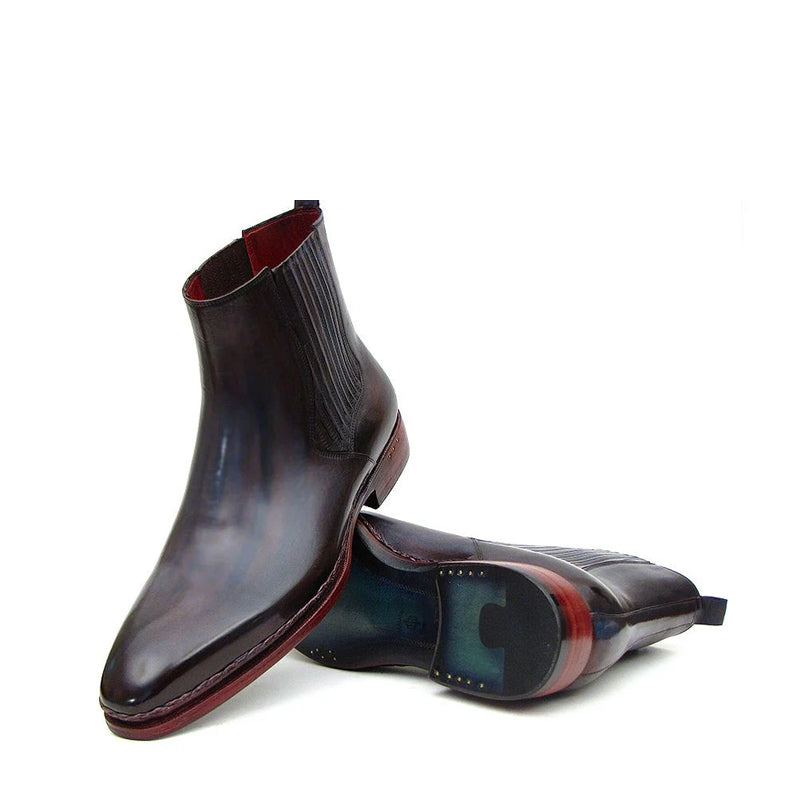 Handmade Plain Toe Chelsea Boots for Men