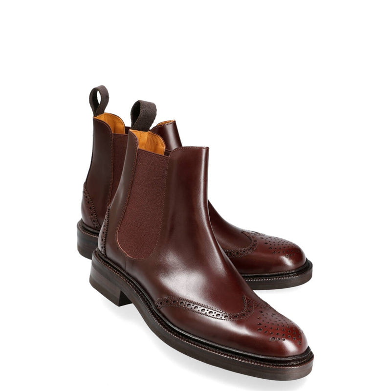 Wingtip High Ankle Burgundy Boot For Men