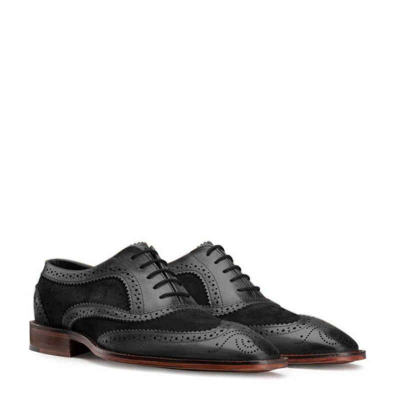 Leather Lace-UP Wingtip Oxford Shoes For Men