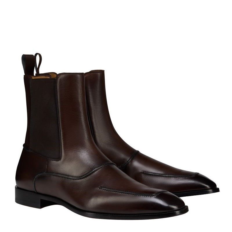 Classic Chelsea Chocolate Brown Leather Pointed Toe Boot