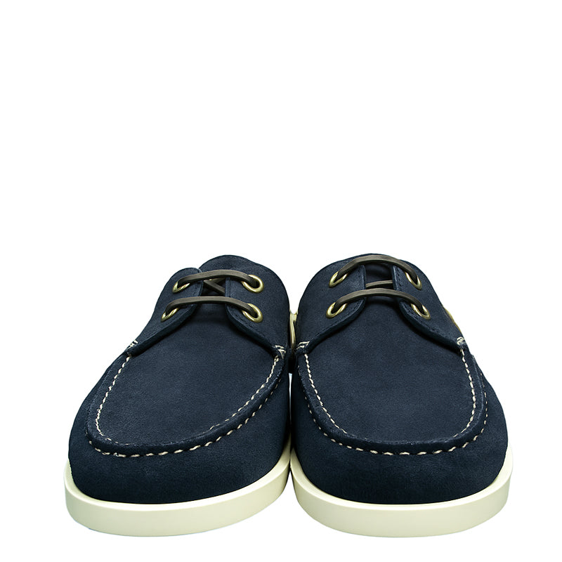 Men's Moccasin In Blue Suede