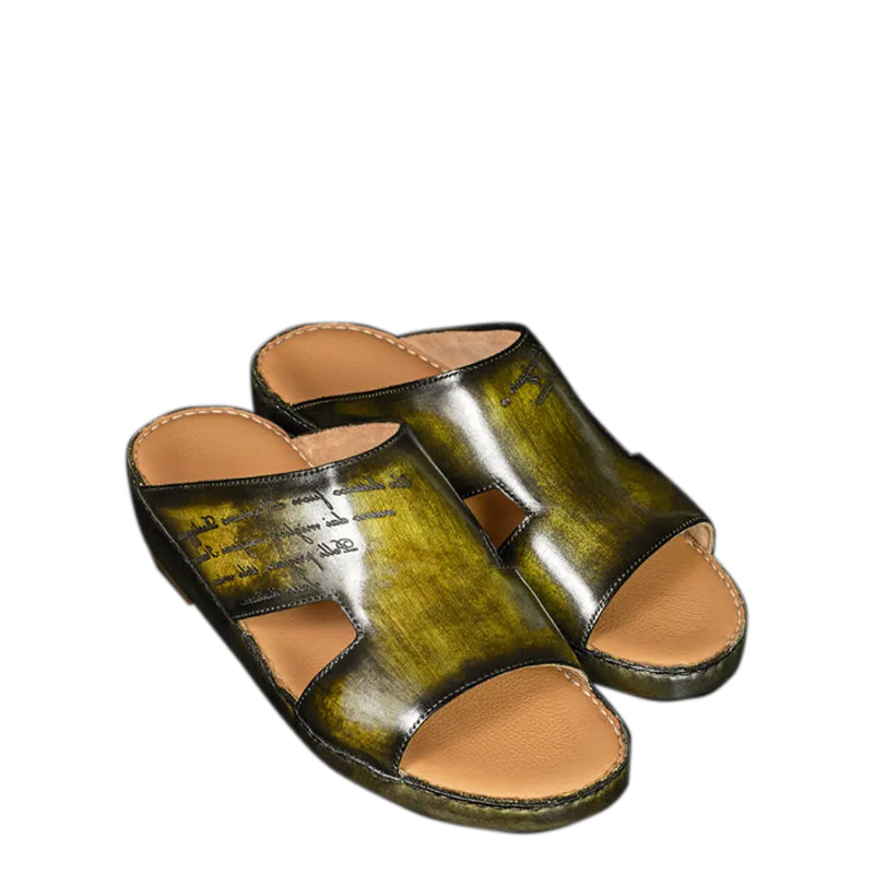 Stylish Fields Open Toe Comfort Arabic Olive Green Sandal