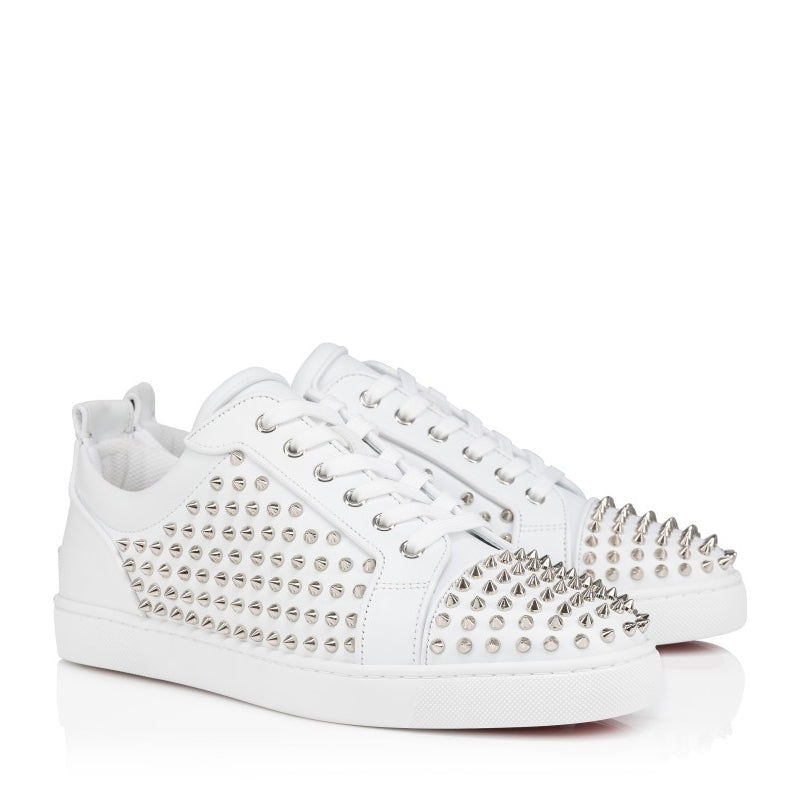 Men Casual Leather Lace-Up White Sneaker