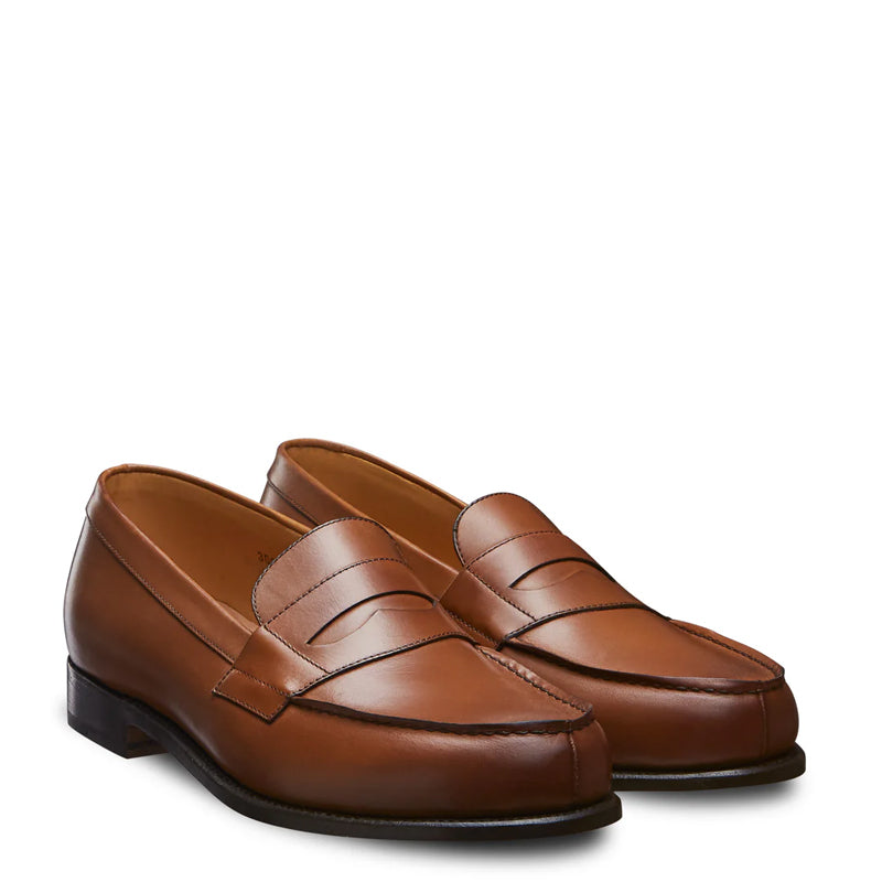 Classic Leather Tan Penny Loafer For Men