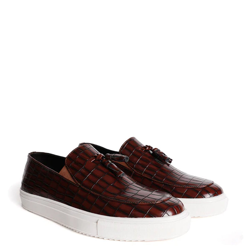 Chic Croc Slip-On Leather  Sneaker