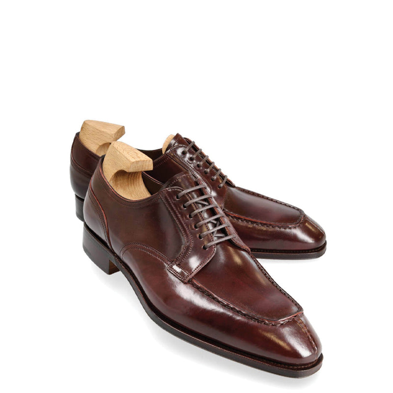 Classic Design Split Toe Leather Derby Shoe Burgundy