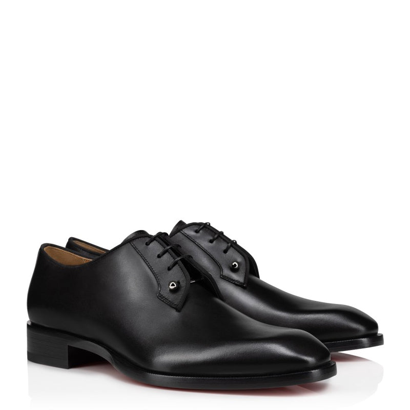Plain Polished Pure Leather Formal Derby Shoes