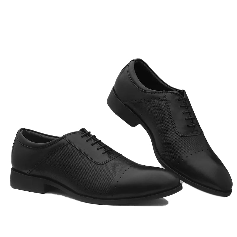 Men Textured Leather Oxford Shoes
