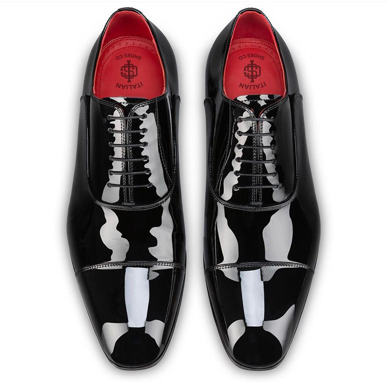 Patent Plain Shiny Leather Oxford Shoes