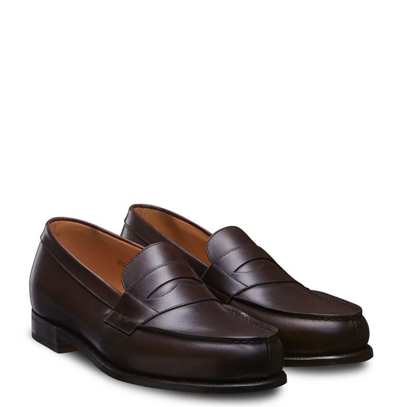 Classic Leather Brown Penny Loafer For Men