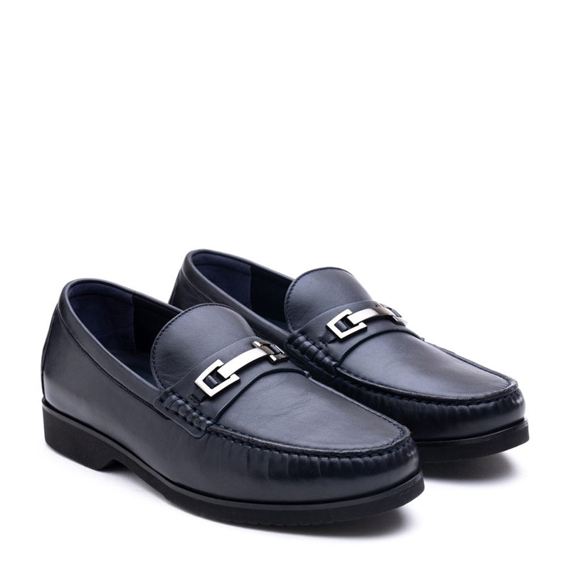 Penny Leather Slip-On Bit Loafer Blue