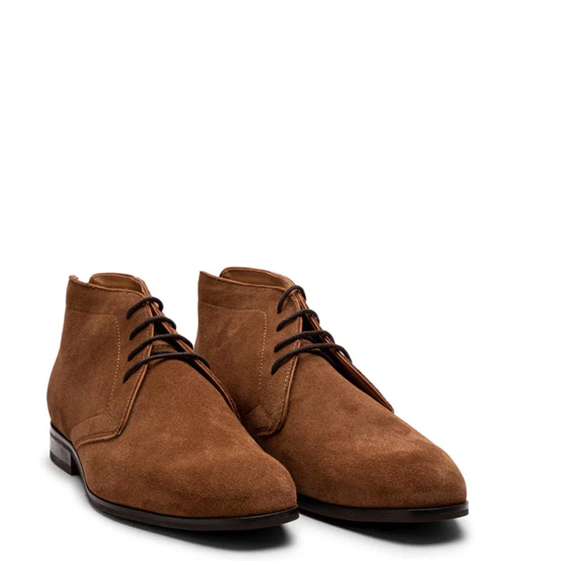 Men Suede Handmade Leather Chukkas Boot Brown