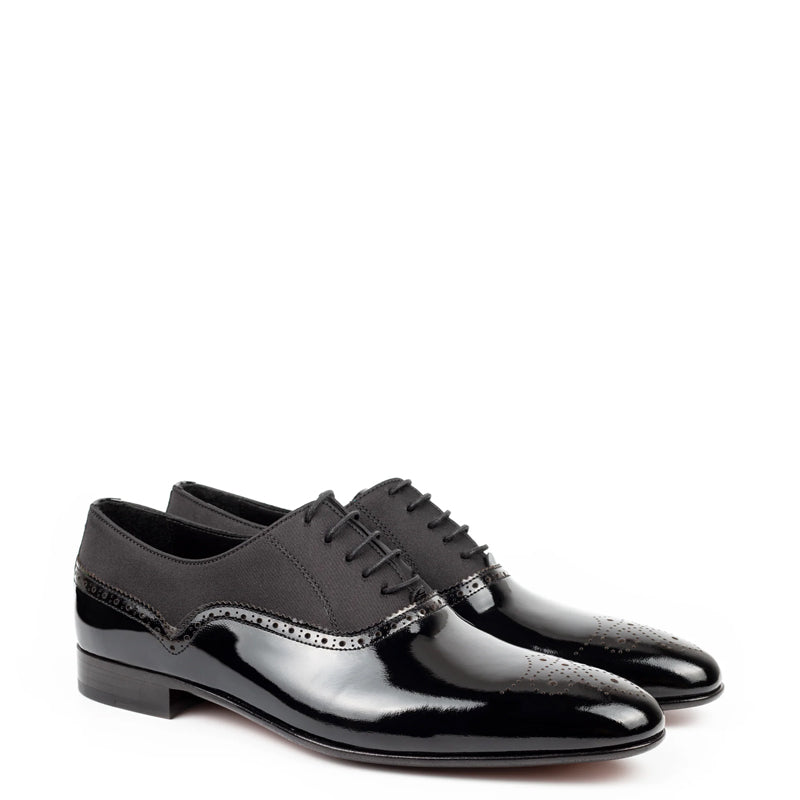 Patent Leather Formal Oxford Black Shoe For Men