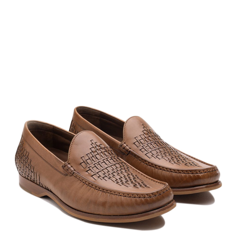 Men Slip-On Leather Tassel Saddle Drift Loafer