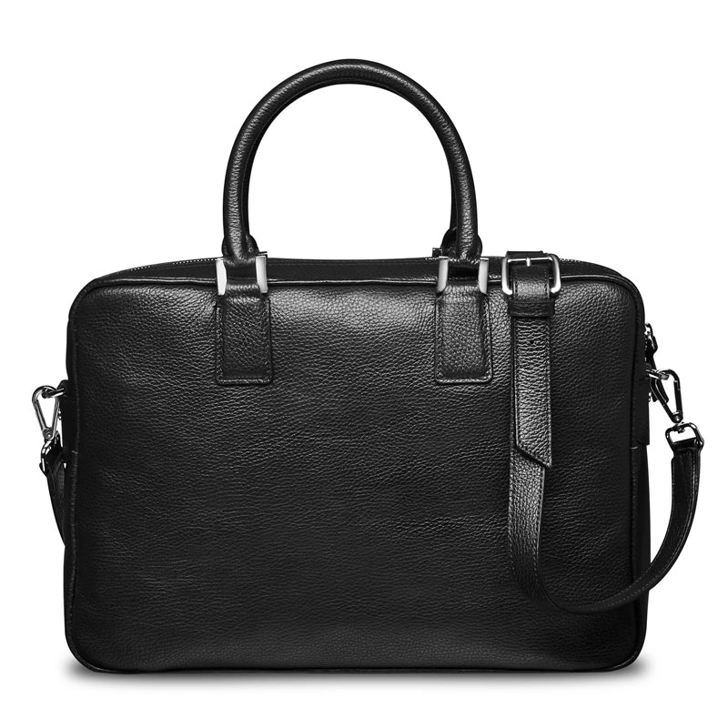 Men’s Premium Leather Black Luxe Briefcase