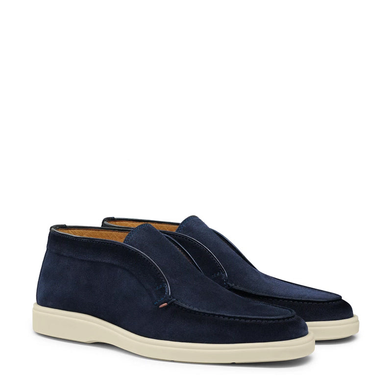 Olive Green Suede Loafer For Men