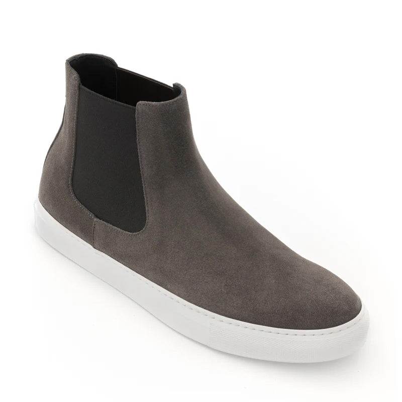 Suede High Top Leather Chelsea Boots