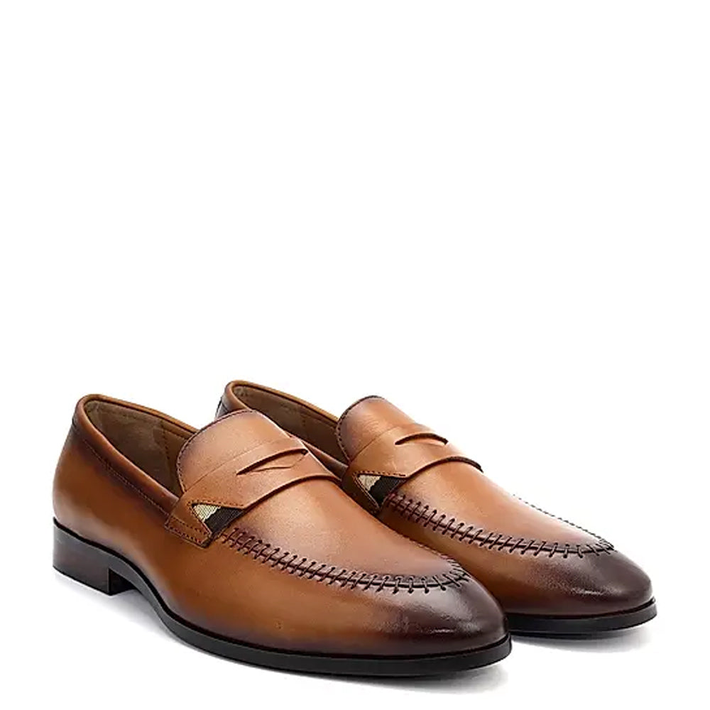 Plain Polished Leather Formal Black Loafer