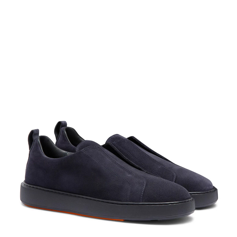 Suede Triple Stitch Slip-On Sneakers For Men