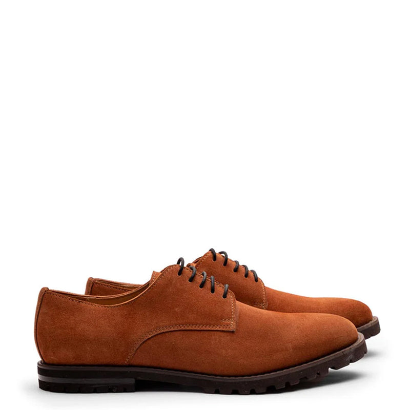 Classic Suede Leather Formal Derby Shoe Blue