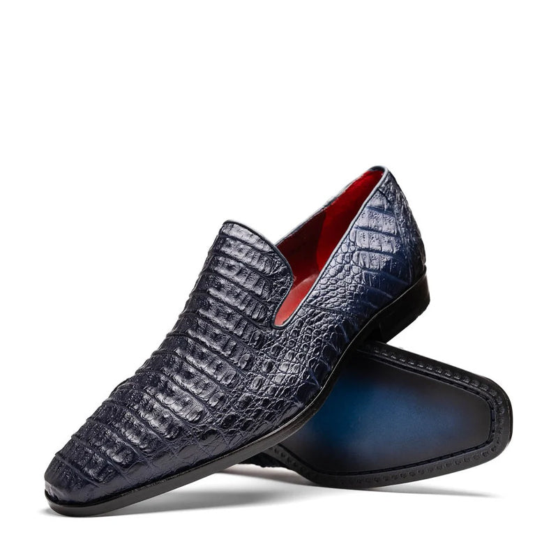 Crocodile Leather Loafers Brown