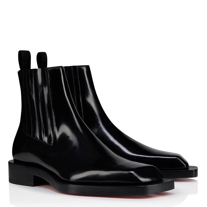 Luxury Patent Shiny Leather Handmade Chelsea Boots