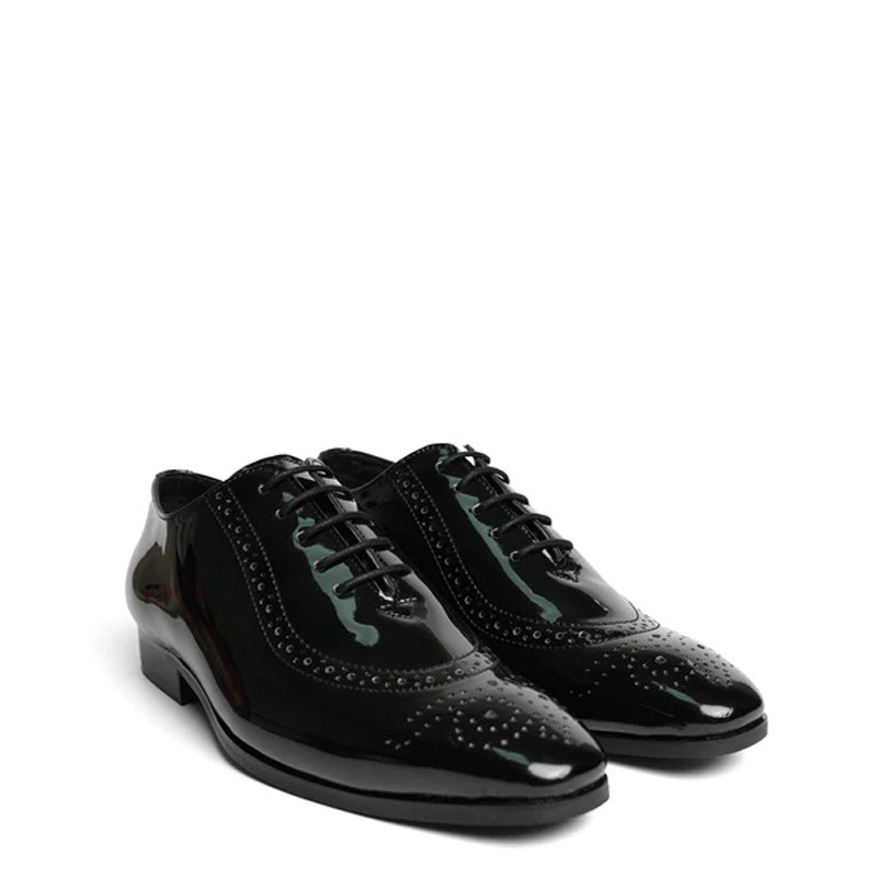 Classic Patent Shiny Leather Oxford Black Shoe