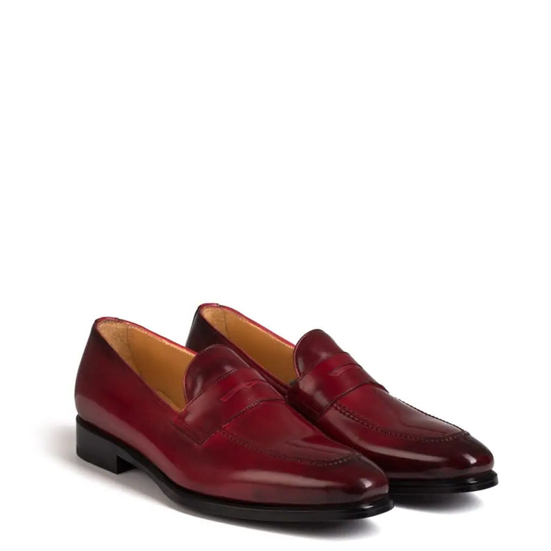 Penny Classic Shiny Leather Burgundy Loafer