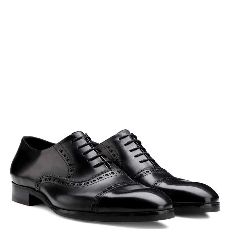 Pure Italian Leather Oxford Shoes For Men