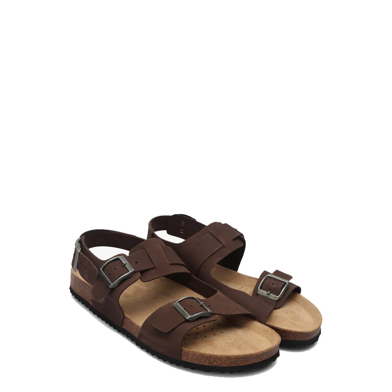 Back Strap Leather Comfort Brown Sandal