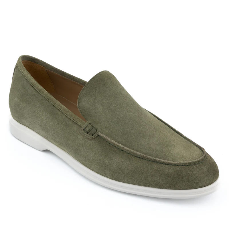 Premium Suede Leather Green Loafer For Men