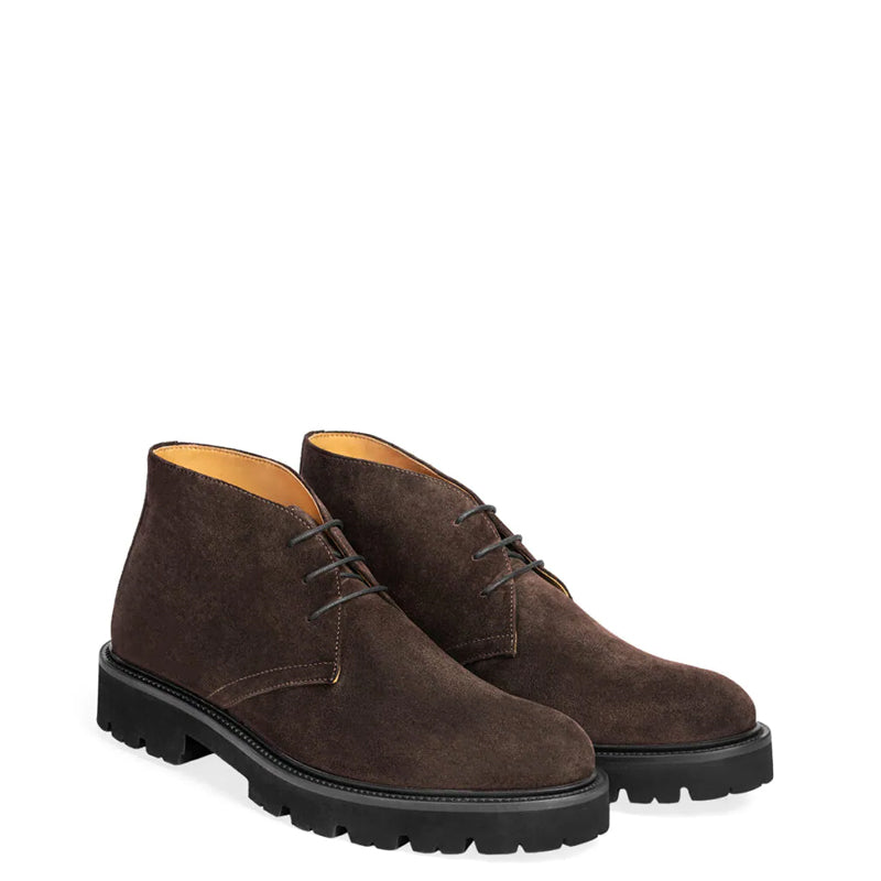 Luxury Suede Desert Leather Chukkas Boot Brown