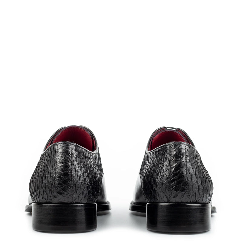 Luxury Handmade Solid Leather Oxford Shoe Black