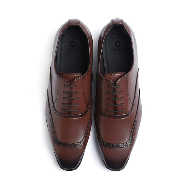 Classic Leather Formal Oxford Brown Shoe For Men
