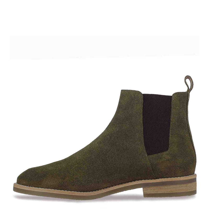 Men Solid Suede Leather Chelsea Boot Tan