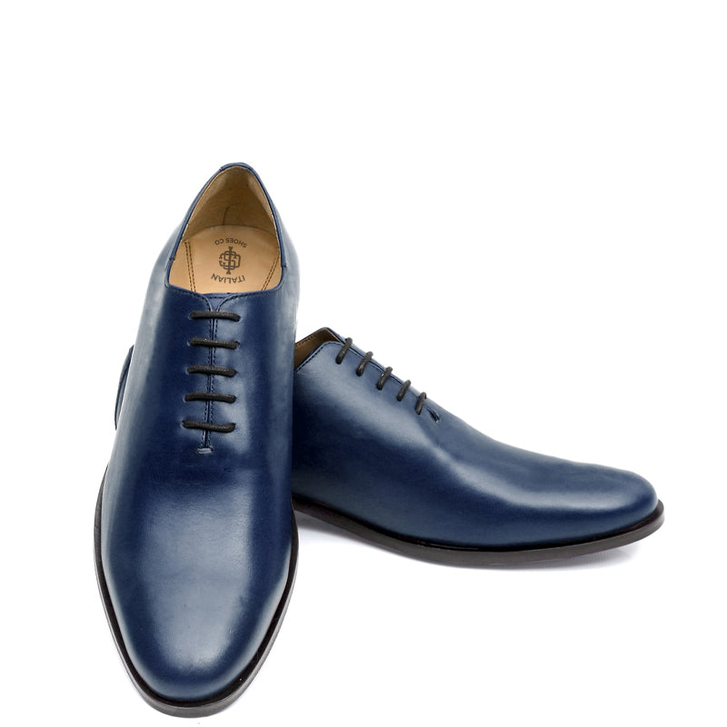 Classic Plain Wholecut Leather Oxford Shoe Dark Brown