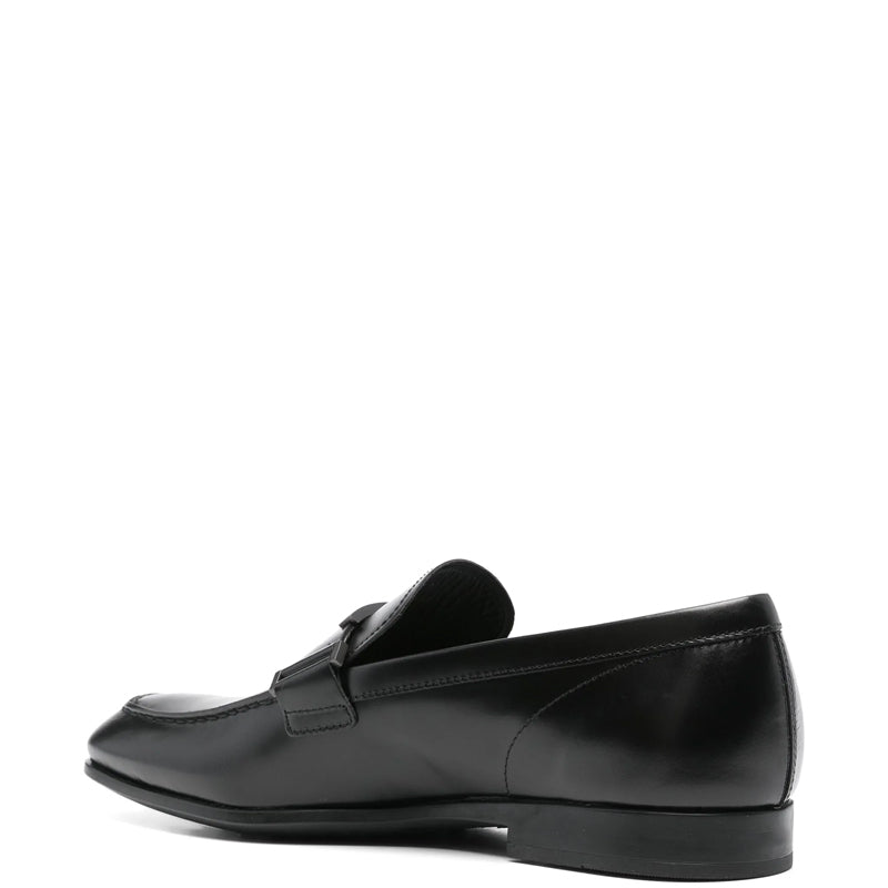 Penny Plaque Shiny Leather Black Loafer