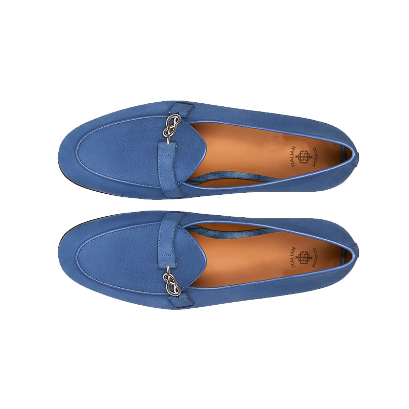 Men's Suede Loafers Sleek Shoe Indigo
