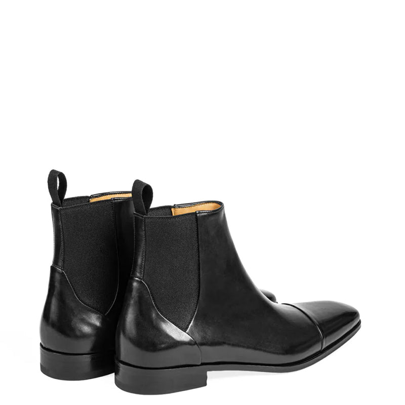 Midnight Classic Shiny Leather Brown Chelsea Boot