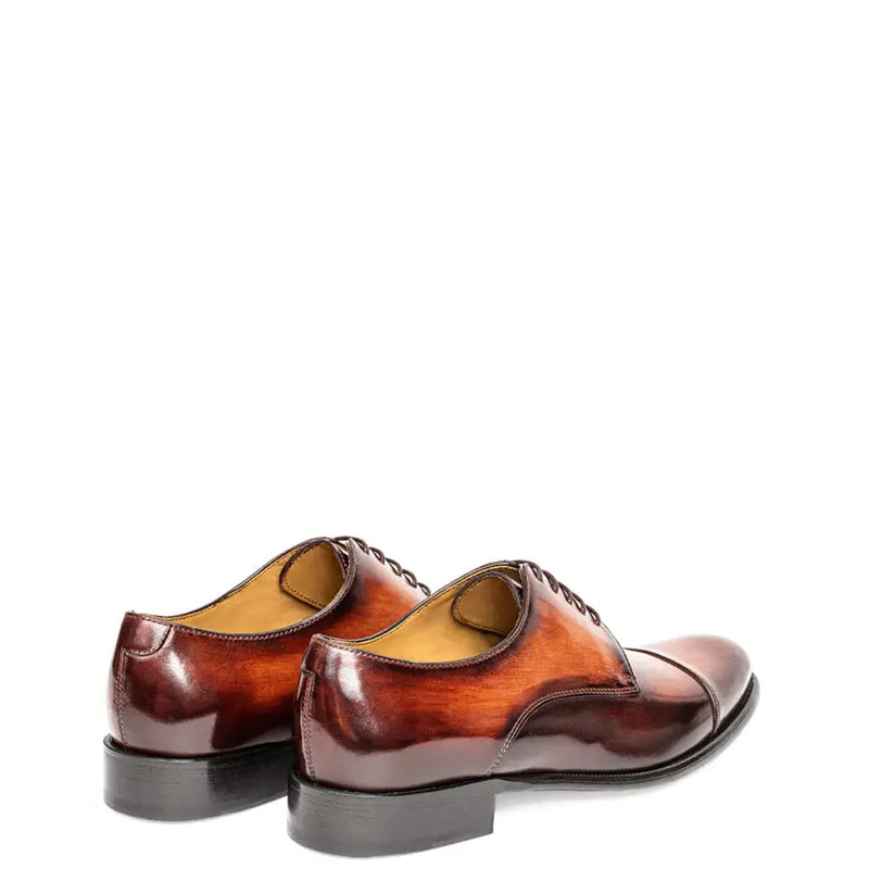 Classic Handmade Shiny Leather Oxford Green Shoe