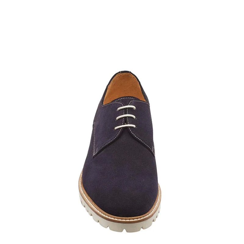 Classic Suede Leather Formal Derby Shoe Blue