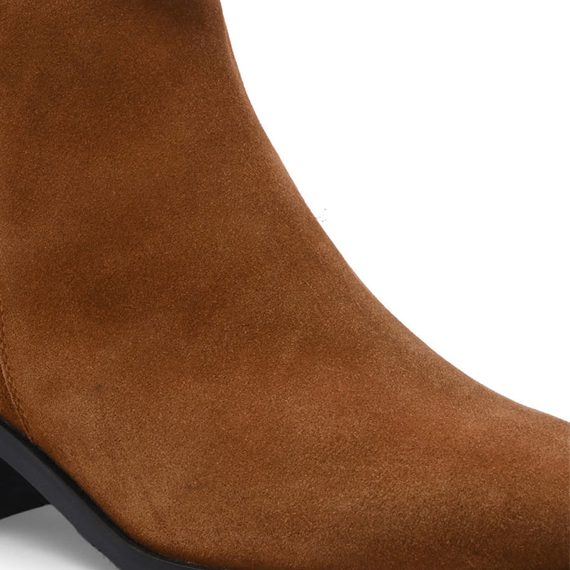 Luxury Suede Leather Fashion High Side-Zipper Boots