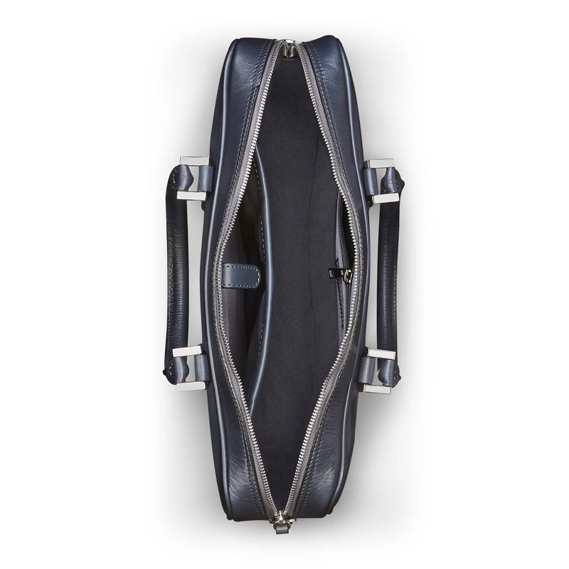 Men’s Premium Leather Blue Luxe Briefcase